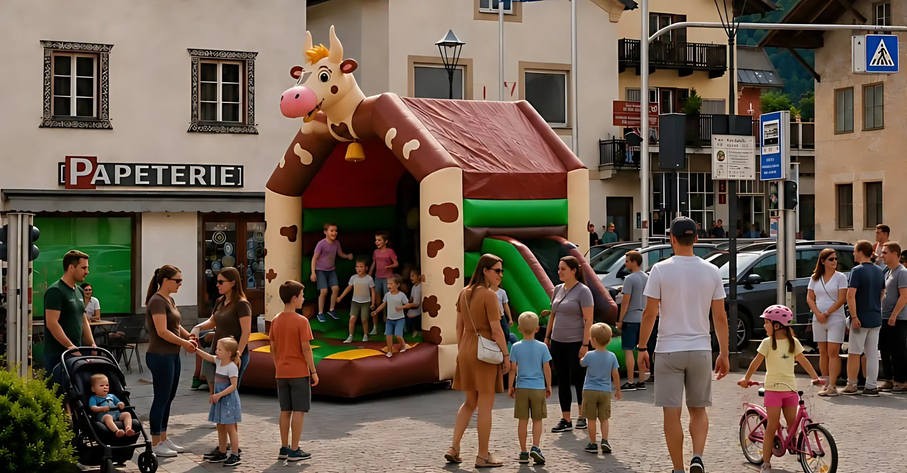 Donnerstags-Festl auf dem Dorfplatz in Prad am Stilfserjoch